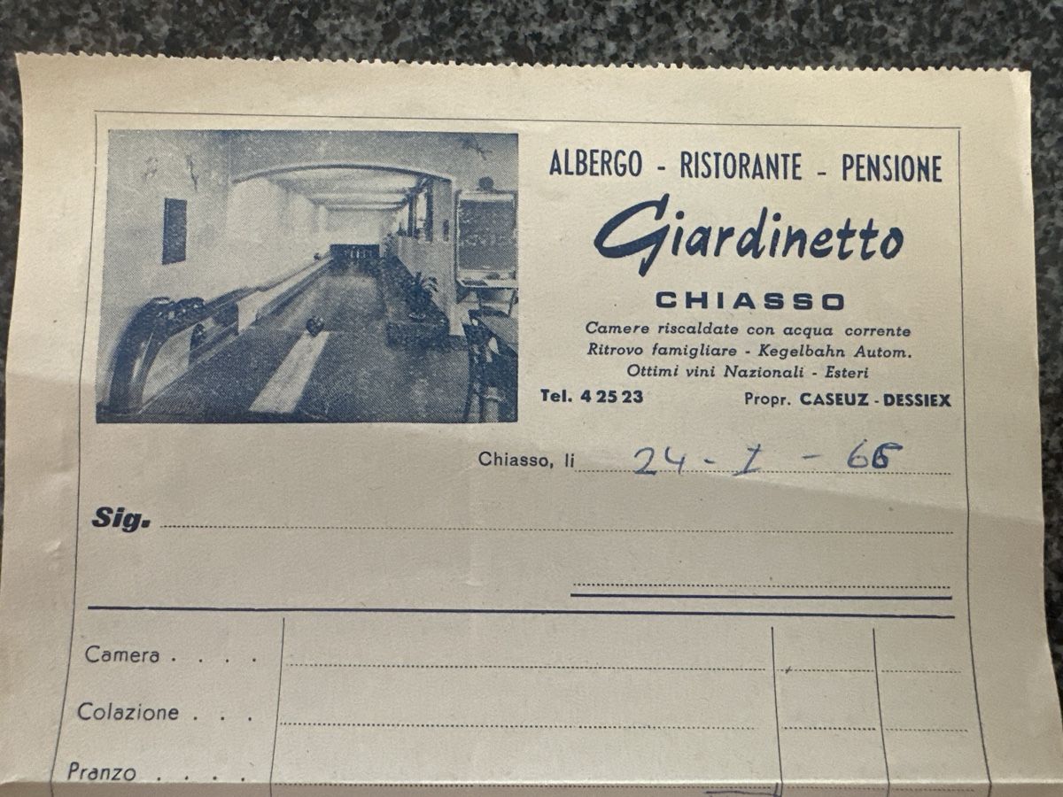 Ansichtskarten: Rist. Giardinetto Chiasso 1965 – Gebraucht aus Morbio Inferiore von Ecod 1