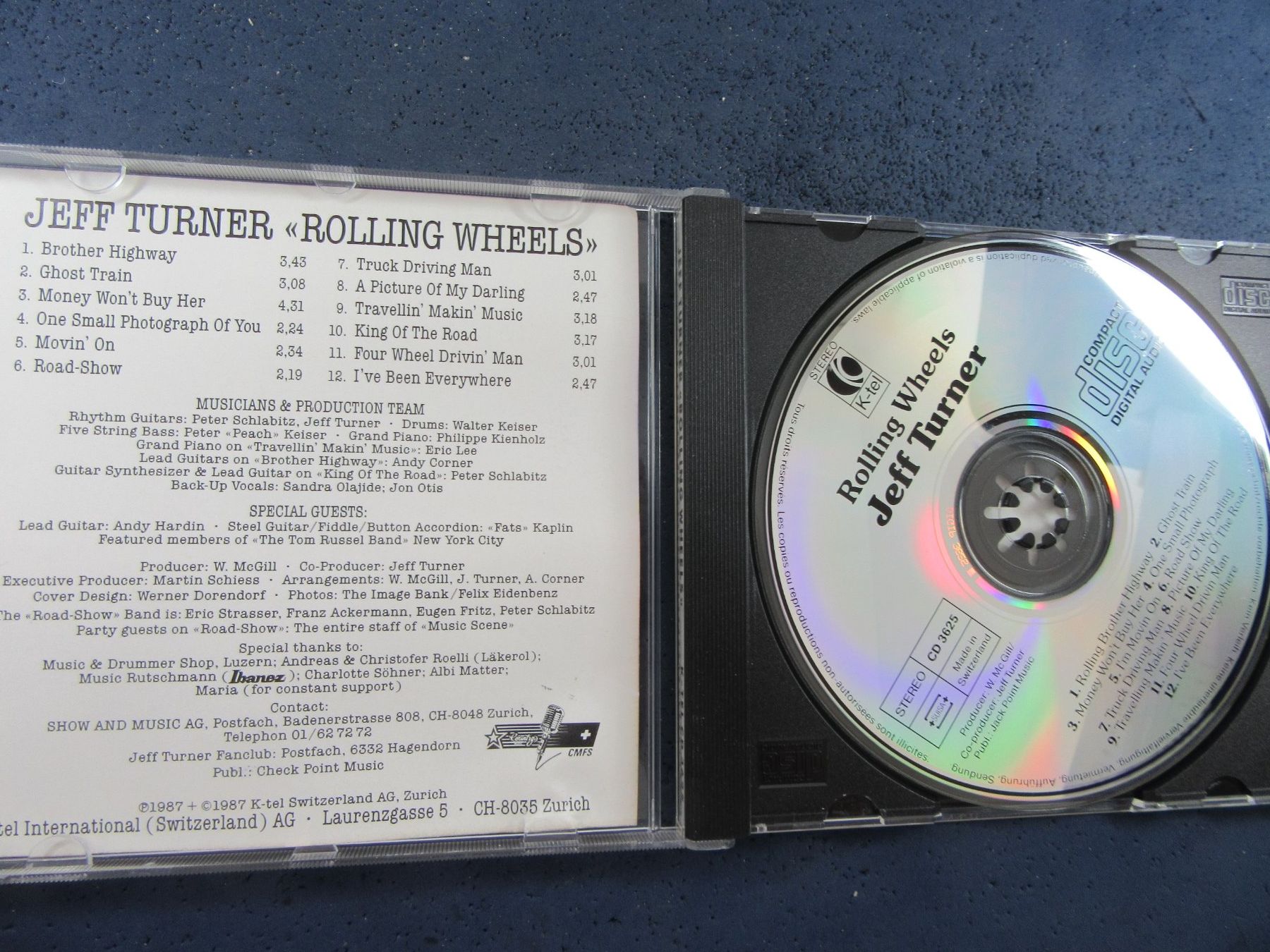 CD: JEFF TURNER " ROLLING WHEELS " COUNTRY CD  SCHWEIZ – Usato da Ettingen venduto da Hausi4711 2