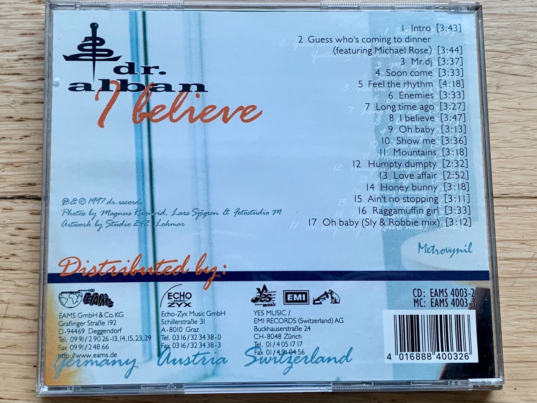 CD: Dr. Alban I believe – Usato da Zürich venduto da Fieber 2