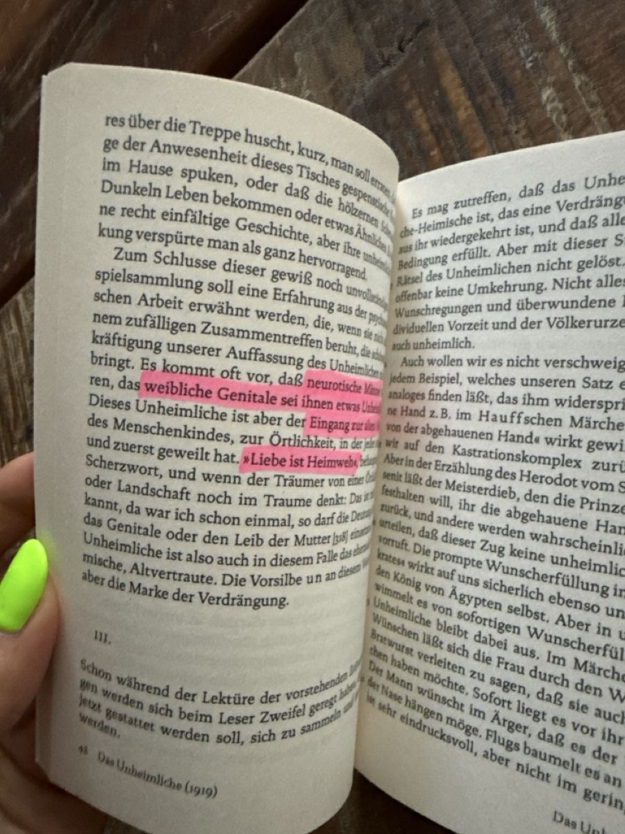 Libri: Sigmund Freud "Das Unheimliche" Reclam  – Usato da Gränichen venduto da cat_lady 2