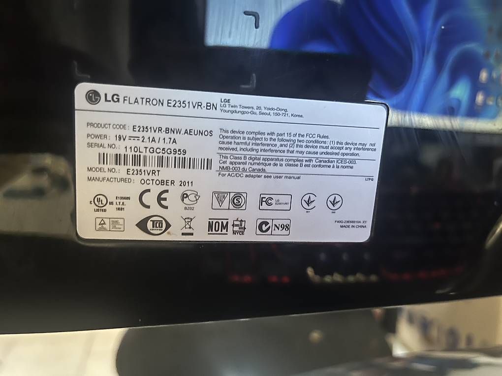 Monitore: Moniteur LG Flatron E2351 23" ultra fin – Gebraucht aus Lausanne von Mablou 2