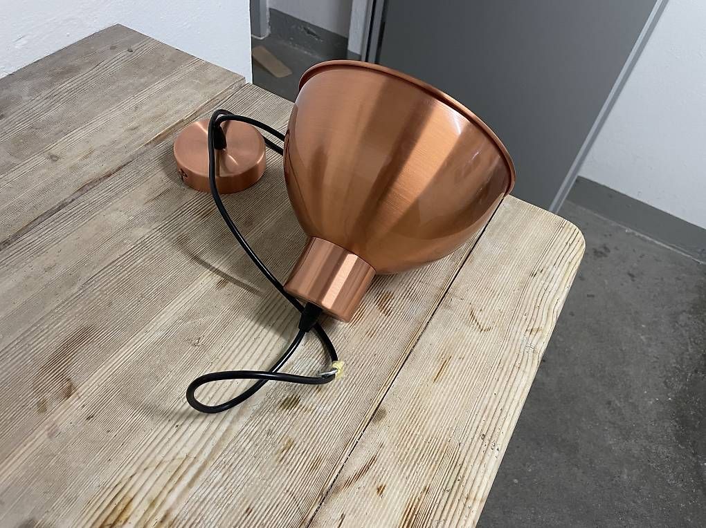Lampadari & plafoniere: Kupferfarbene Lampe inklusive Glühbirne – Usato da Lenzburg venduto da R-T-I 2