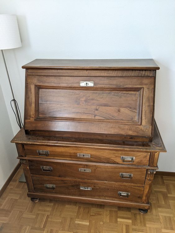 Sekretär / Schrank aus Holz mit Schubladen, Biedermeier Stil (Gebraucht ...
