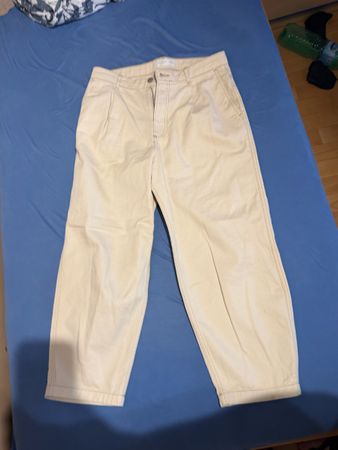 Cream Wide Jeans