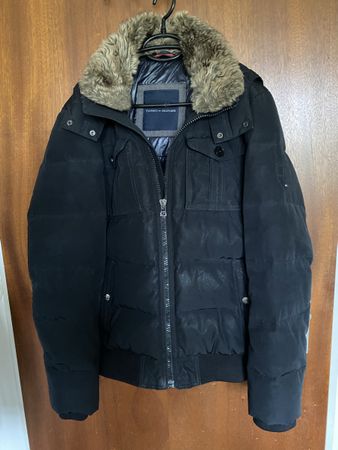 Tommy Hilfiger Herren Gr. M schwarz Fellkragen D