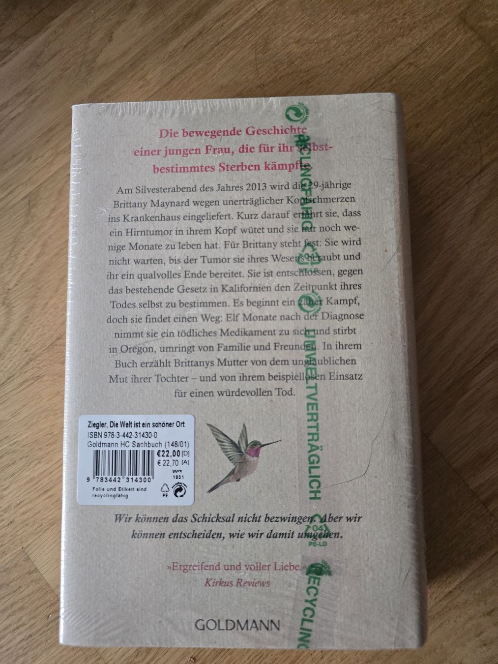 Libri: DIE WELT IST EIN SCHÖNER ORT - Deborah Ziegler – Nuovo e nell'imballaggio originale da Buchrain venduto da reloca 1