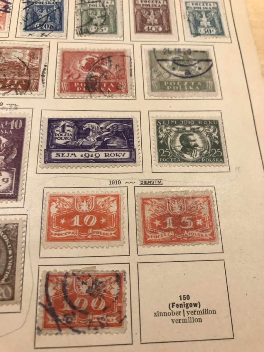 Alle Briefmarken: Polen - 32 Briefmarken 1919/1920 – Gebraucht aus Schaffhausen von  6