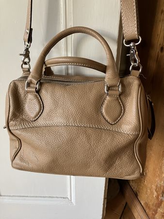 Abro Bowling Bag Umhängetasche camel