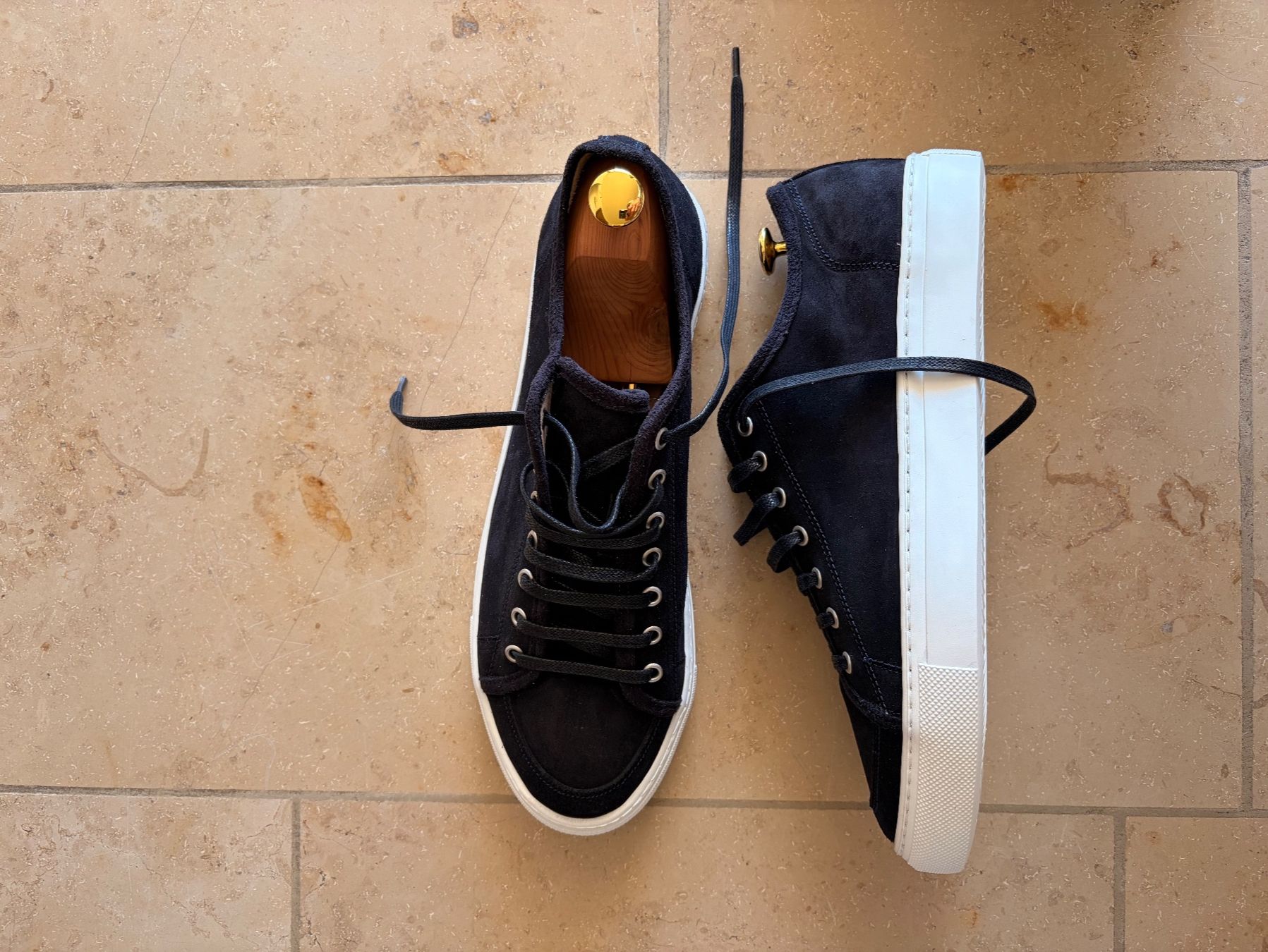 Suitsupply Herrenschuhe: Neu: SuitSupply - Leather Sneaker - 44 – Neu (gemäss Beschreibung) aus Meilen von LLM02 2