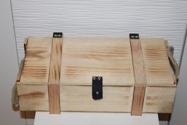 Rustikale Holztruhe mit Deckel, Aufbewahrungsbox 📦🎁 neu...