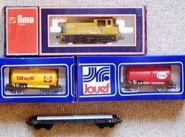 Jouef HO Komplettset Güterzug der SNCF mit Schienen, wie neu