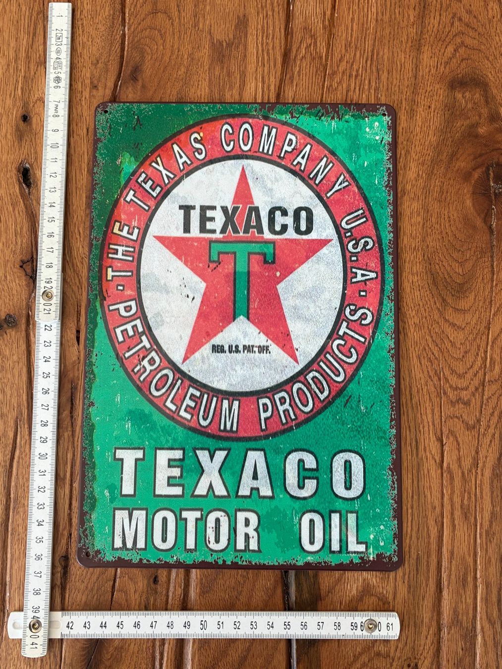 Texaco Insegne: Texaco Motor Oil Schild / 20x30 CM / neu!!! – Nuovo e nell'imballaggio originale da Bremgarten AG venduto da Eurotiz 2