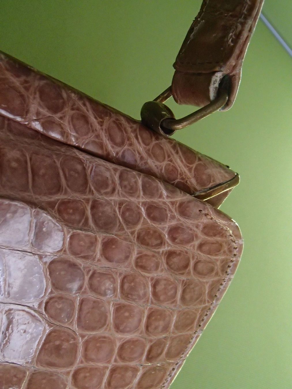 Taschen für Damen: hellbraune Vintage Krokotasche – Gebraucht aus Schöfflisdorf von pullux 2