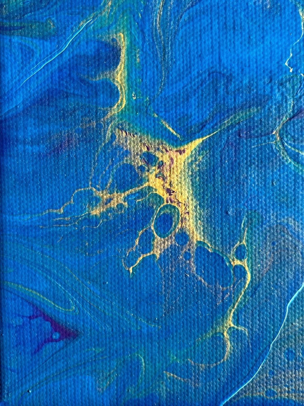 Gemälde: Blaues Acrylgemälde 25x25 Einzelstück – Neu (gemäss Beschreibung) aus Hochdorf von Jasminurschel 3
