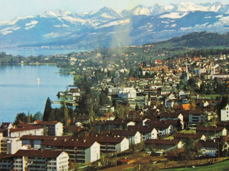 Ansichtskarten: HORGEN ZH AK GLARNER-ALPEN FLECK – Gebraucht aus Ettingen von Hausi4711 1