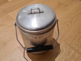 Vintage Schweiz Milchkessel Milchkanne Milchkesseli Alu 3L