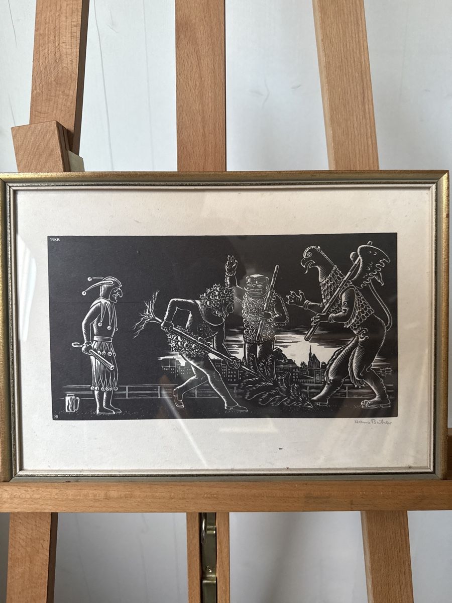Foto & Immagini: Antikes Bild - Die Drei Ehrenzeichen von Basel – Usato da Zwingen venduto da Eiphone 1