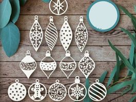 Stanzschablone Nr.132, Weihnachtskugeln (Sizzix geeignet)