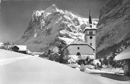 Grindelwald (BE) – Kirche mit dem Wetterhorn