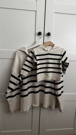 Zara Mommy & Me Striped Set: Sweater & Kids Hoodie!
