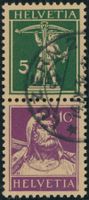 1930 Zusammendrucke - Tellknabe - Tellbrustbild - gestempelt