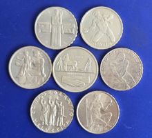 Silber Gedenkmünzen 7x 5 Fr. 1936 - 1963 komplett Top Set