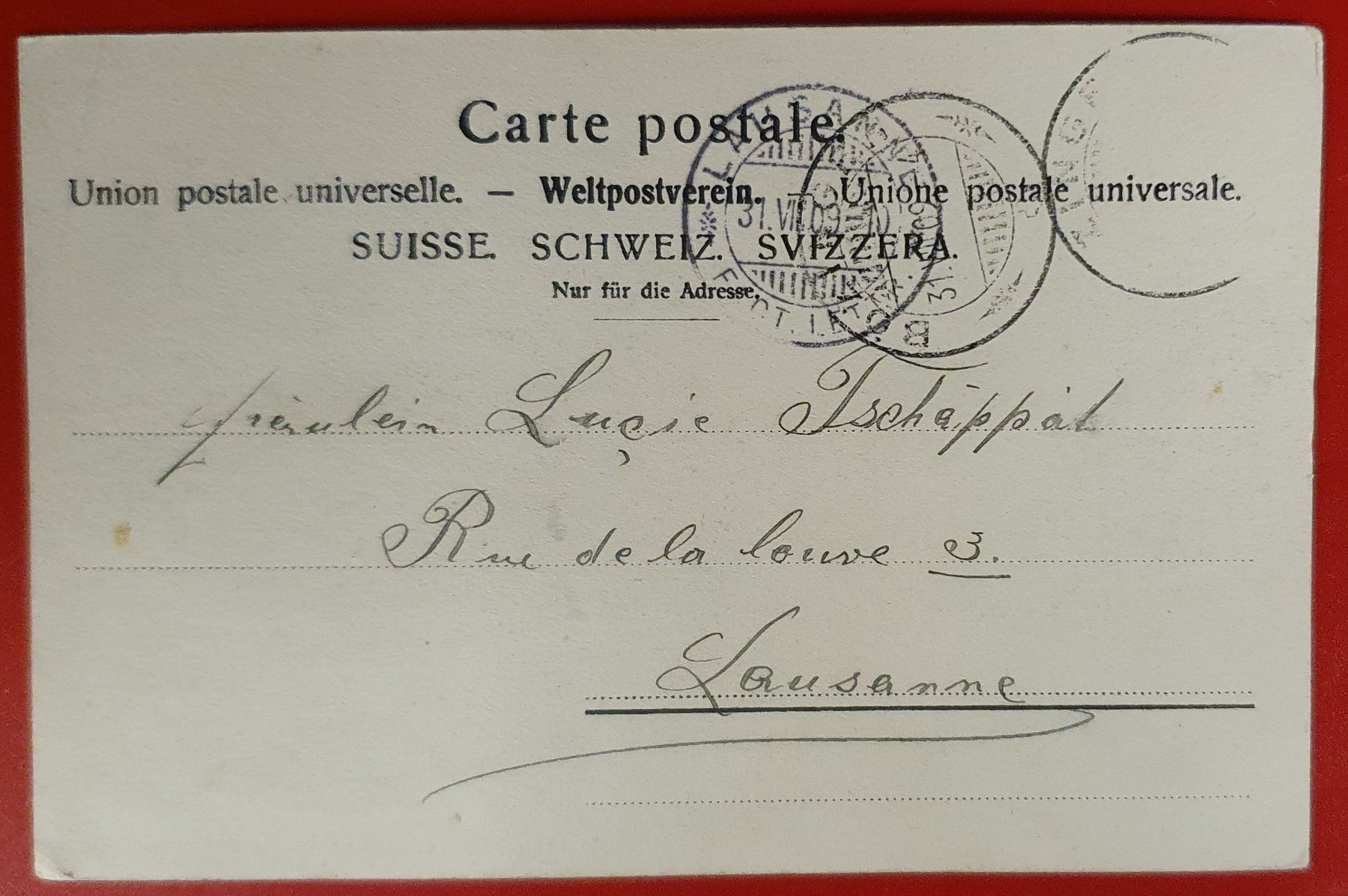 Cartoline postali: Biel 1909 - Hauptplatz – Usato da Kreuzlingen venduto da Rschweiz1 1