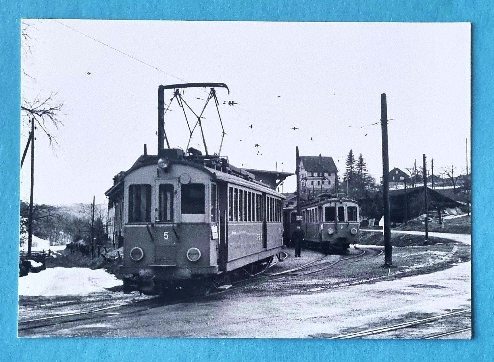 Ansichtskarten: Schleitheim - Strassenbahn StSS bei der Remise - 1963 – Gebraucht aus Rothrist von RROENK