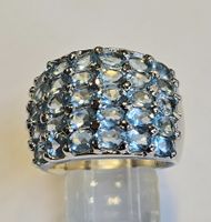 Ring mit Zürichblauen Topas Grösse 58 Neu