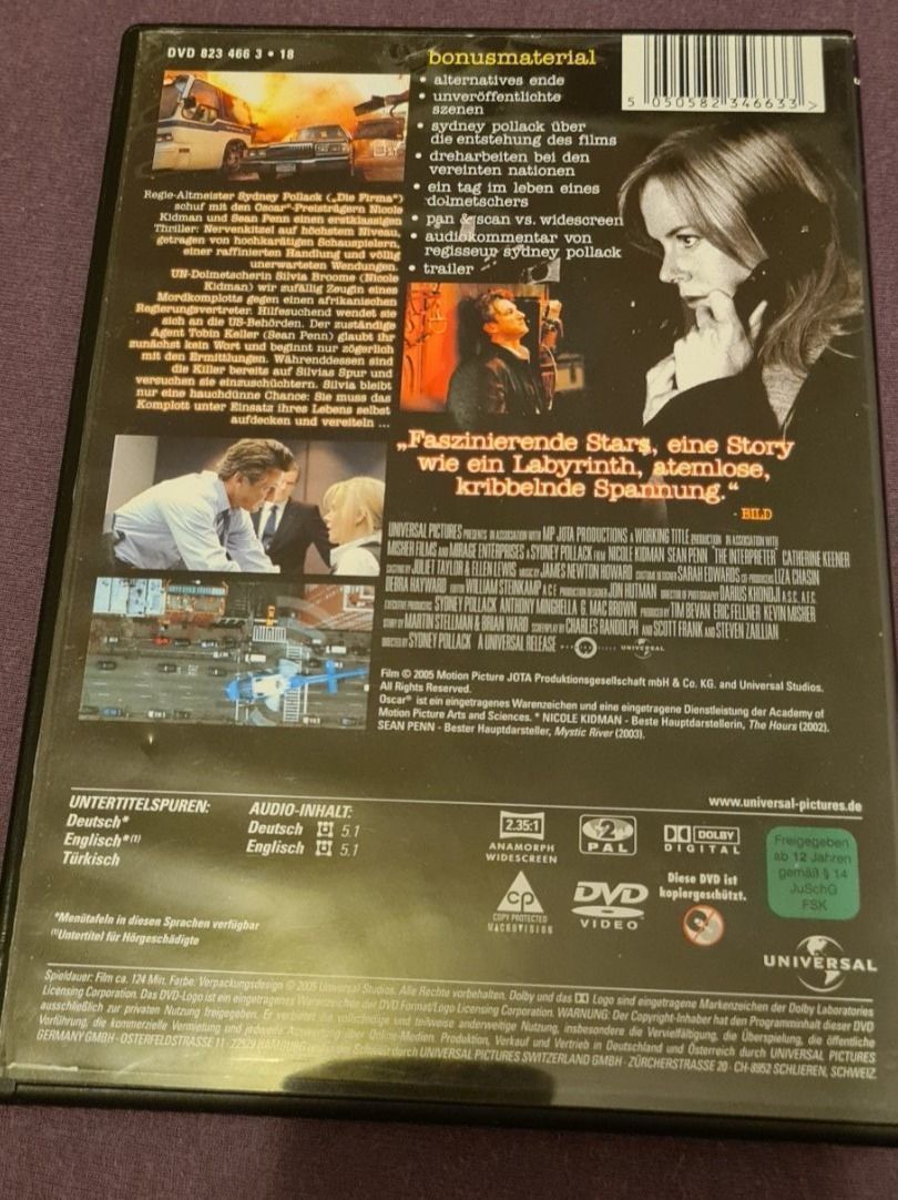 Tutti i DVDs: Die Dolmetscherin – Usato da Oberkirch LU venduto da ThE_CoLLecTor666 1