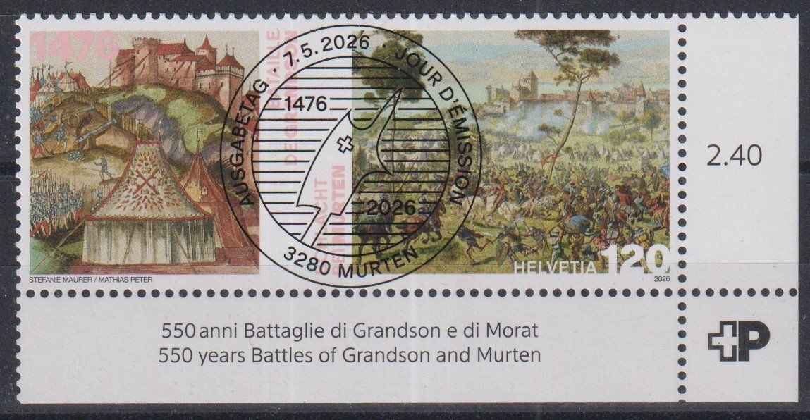 Tutti i francobolli: 2026 Grandson e Morat, 4 ET Vollstempel – Usato da Claro venduto da Chanty7