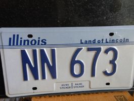 USA Autoschild Illinois  original  neu