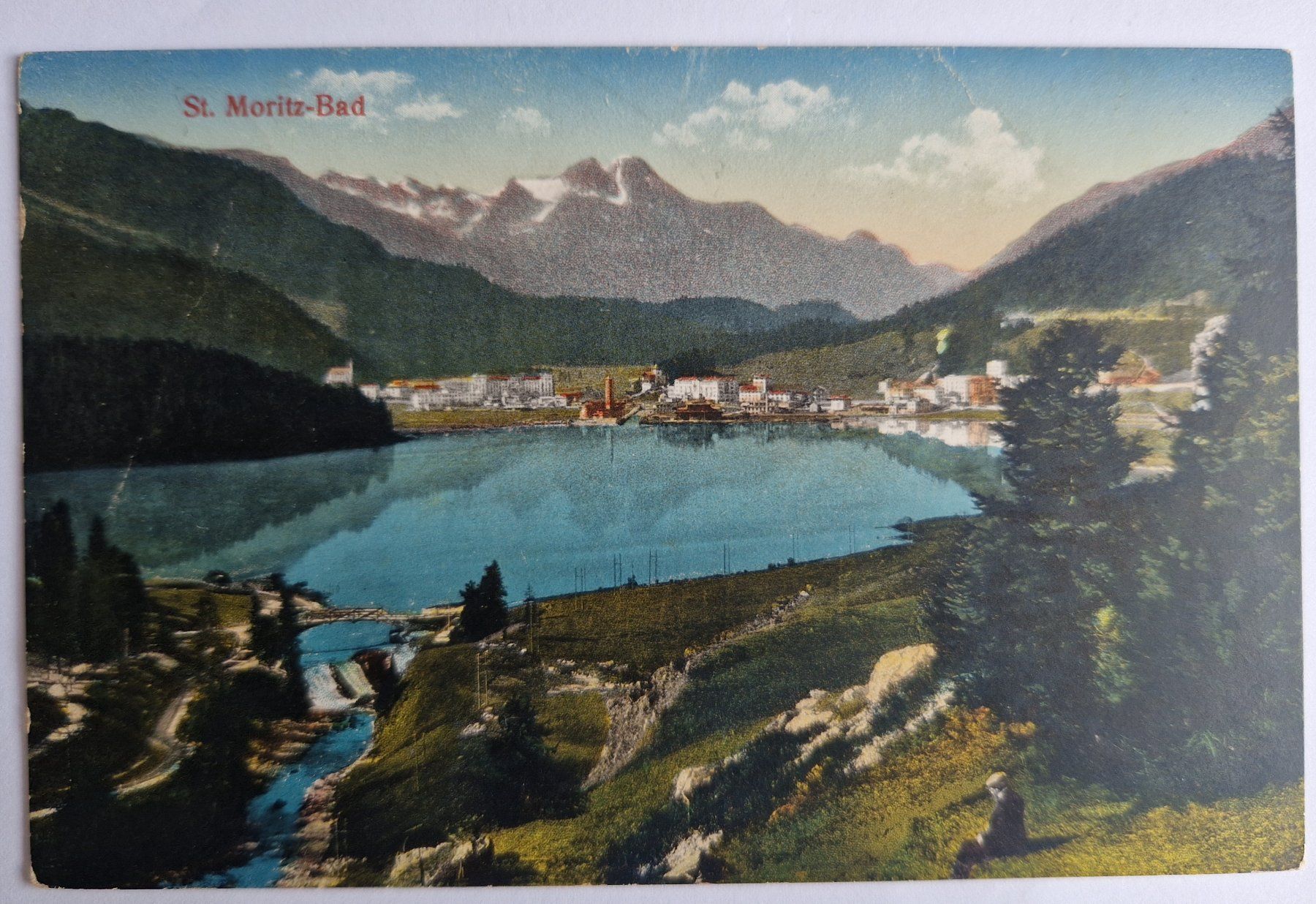Ansichtskarten: St. Moritz-Bad 1925 – Gebraucht aus Melchnau von Fishel