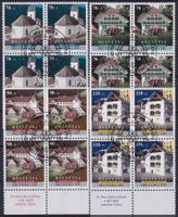 1997, Pro PARIA B255-B258 Viererblöcke mit Ersttags-Stempel.