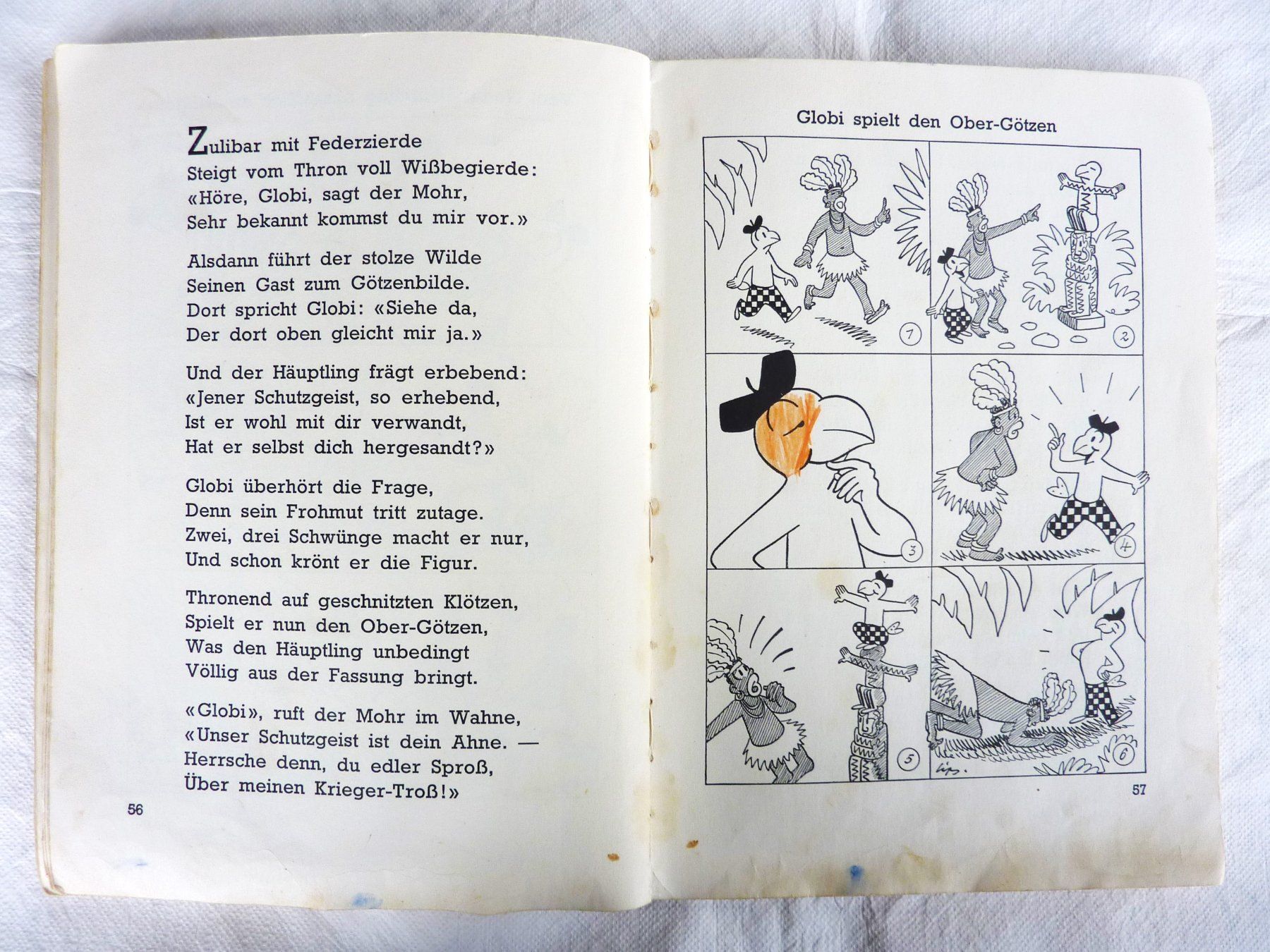Fumetti: Freund Globi im Urwald, 1. Auflage, 1950 – Usato da Lustmühle venduto da kloster46 6