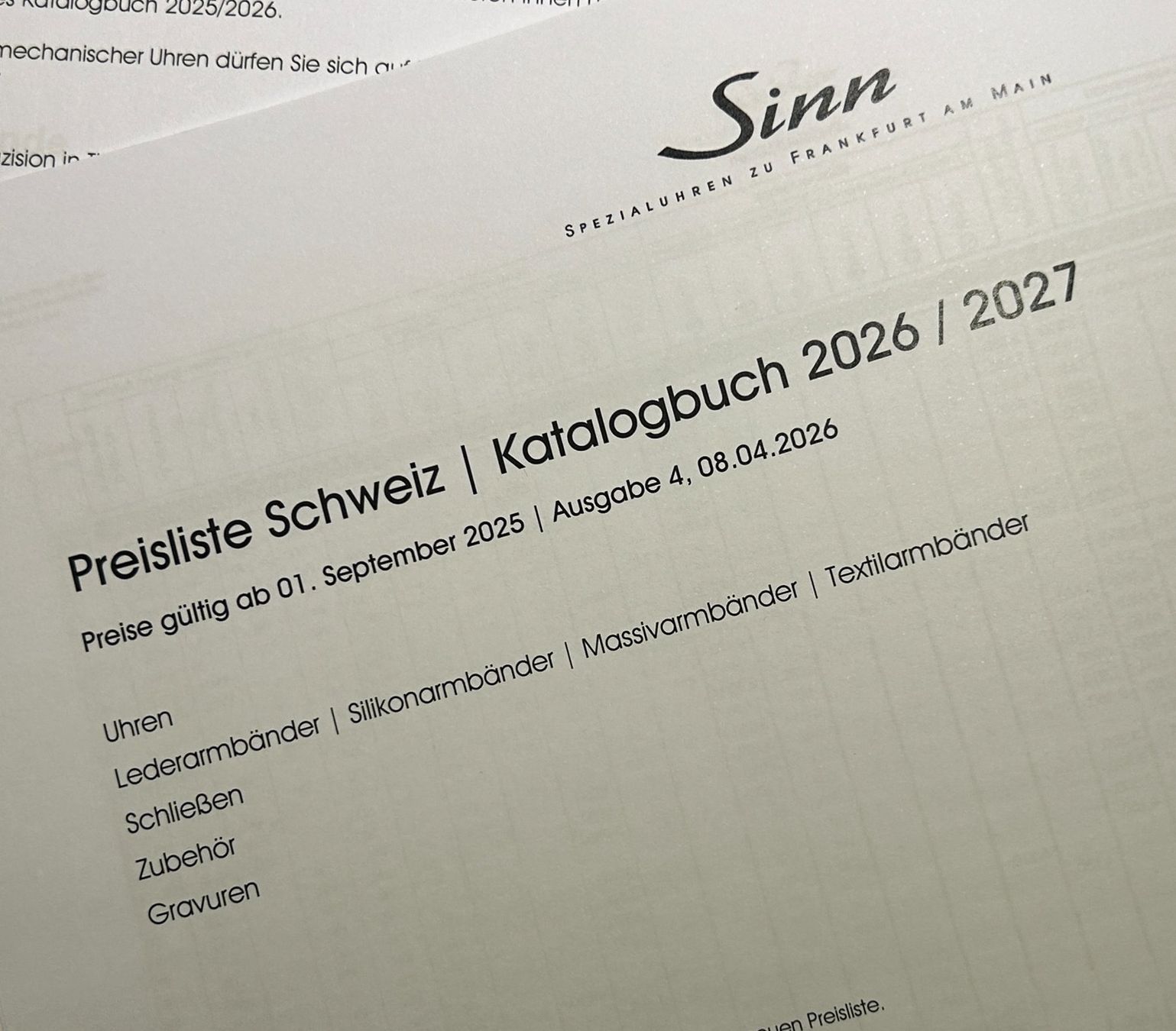 Libri: Sinn Uhren Katalog 2026 / 2027 – Nuovo (secondo la descrizione) da Basel venduto da arm_gf7p 3