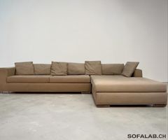 Ecksofa in Beige mit abnehmbaren Bezügen