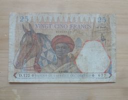 Africa Occidentale ++ 25 Francs 1. Mai 1936