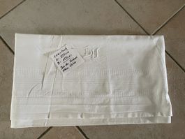 Altes Leinentuch mit Monogramm - Baumwolle
