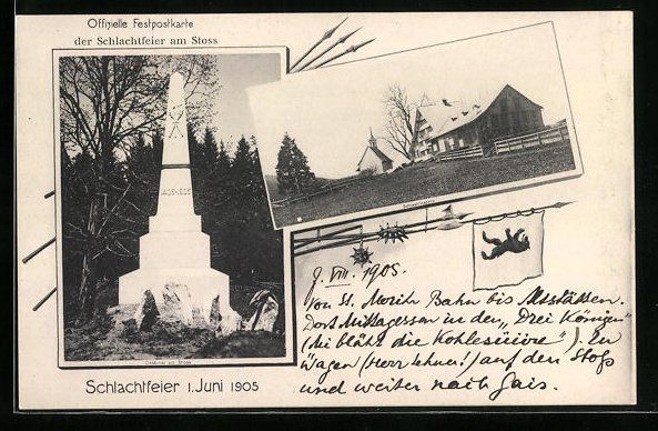 Ansichtskarten: AK Stoss, Denkmal und Kapelle – Gebraucht aus Berlin von bartko-reher