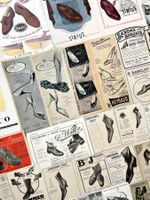 Schuhe / Souliers - 35 alte Werbungen / Publicités 1920/50
