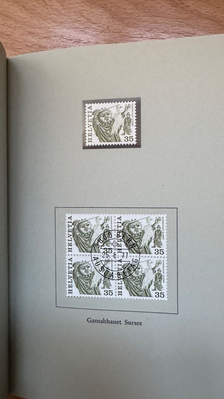 Alle Briefmarken: PTT Briefmarkenbüchlein / Volksbräuche – Gebraucht aus Landschlacht von Rtra 3