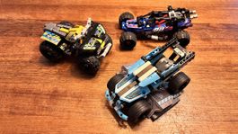 3 Lego Technics Pull Back Modelle