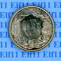 CHF___1.00 1971 stgl * nigelnagelneu! 1 Franken