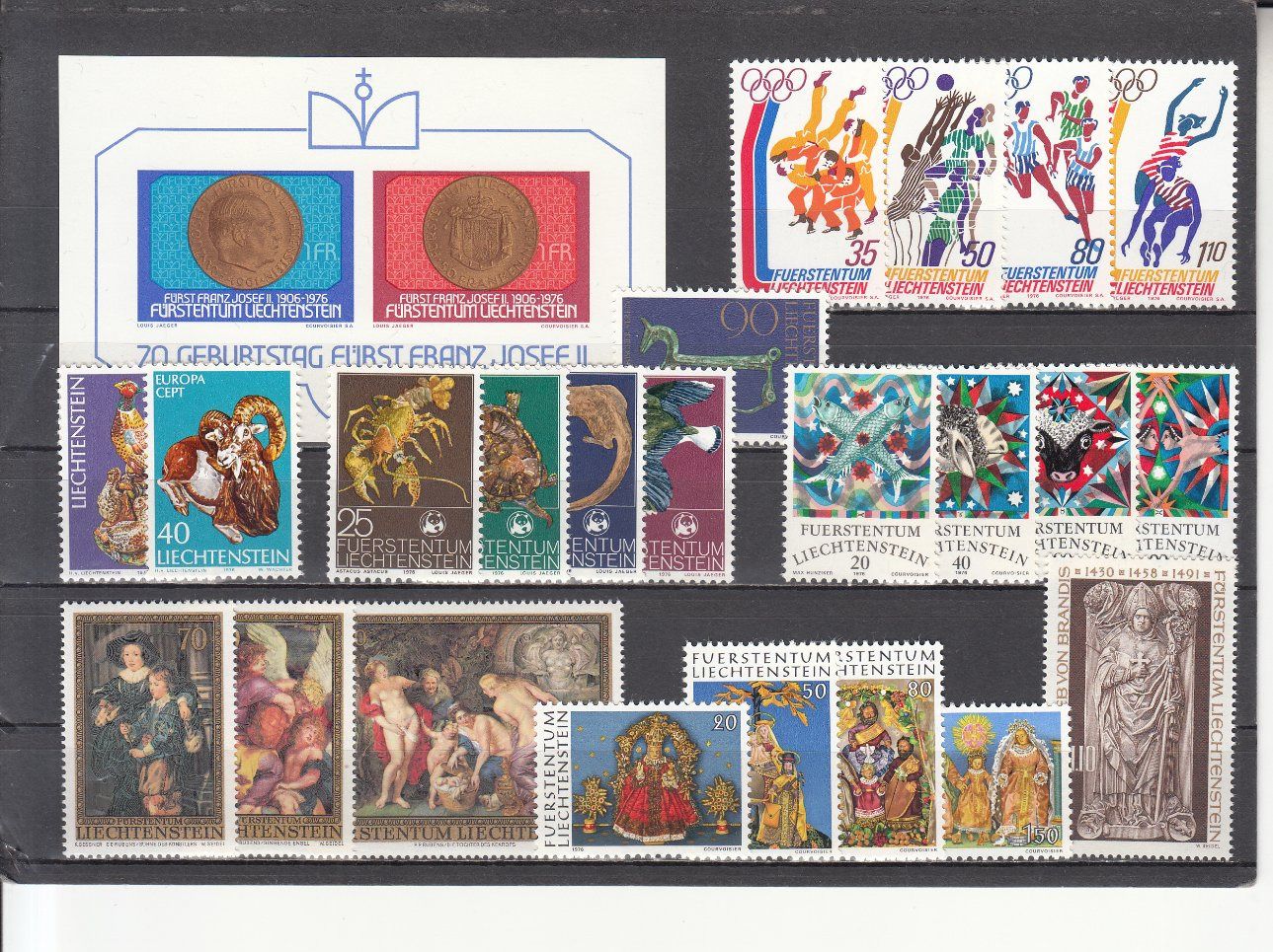 Tutti i francobolli: FL 1976 postfrisch – Usato da Bürglen TG venduto da StampGraf