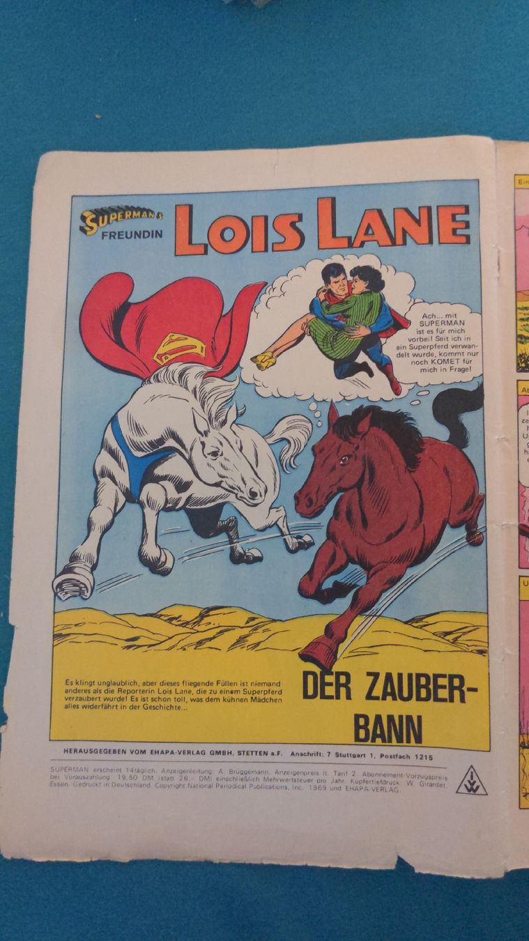 Fumetti: Superman Batman Comic Heft Nr. 17 von 1969 ehapa – Usato da Niederscherli venduto da Mon_Art 2
