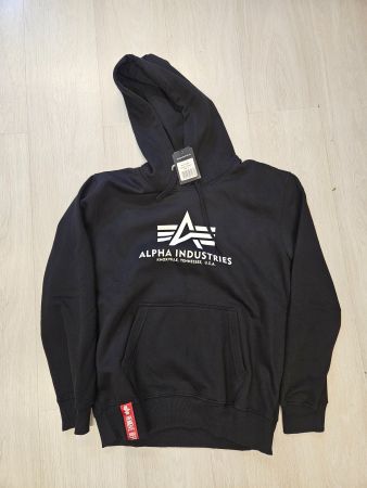 Alpha Industries Basic Hoodie – Schwarz – Gr. L Neu