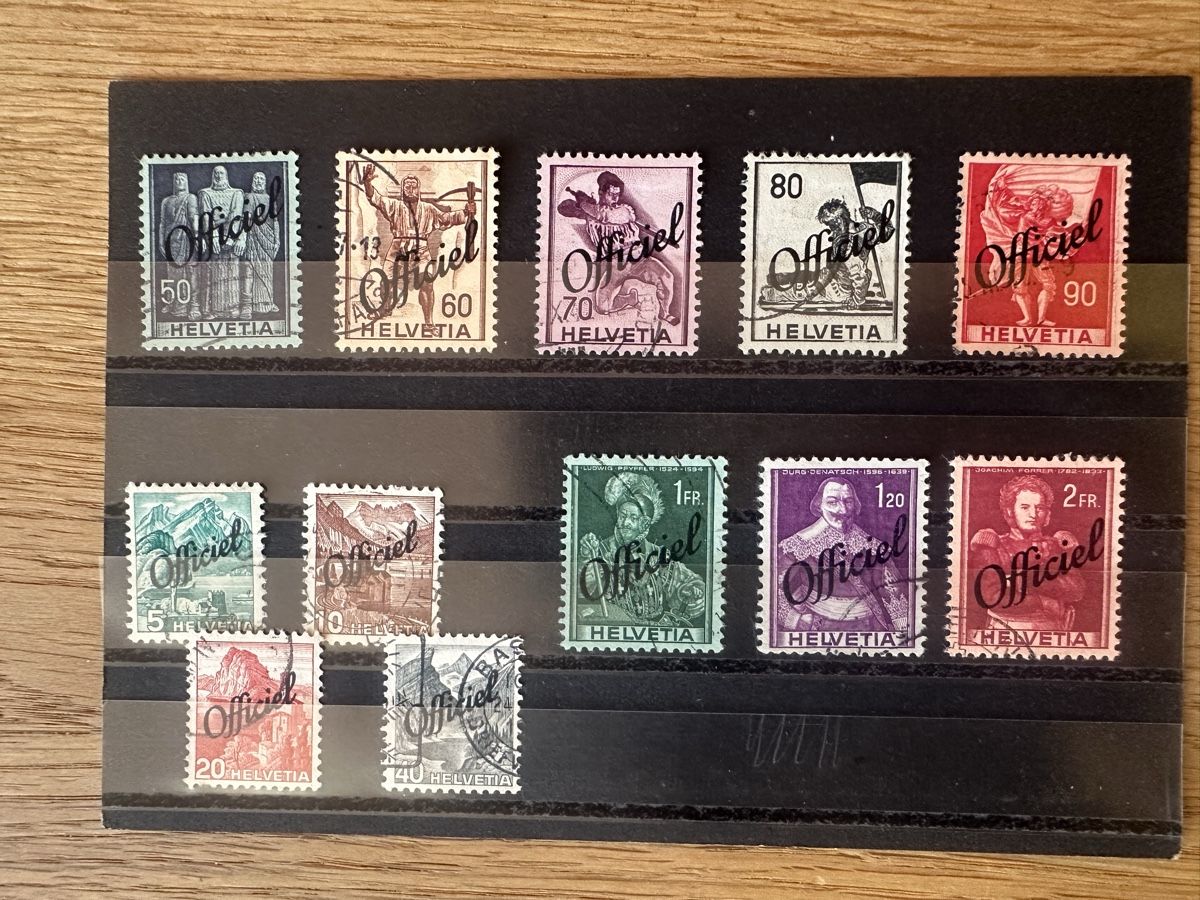 Alle Briefmarken: Schweiz - Verwaltungsmarken o – Gebraucht aus Schmitten / FR von Samsara169