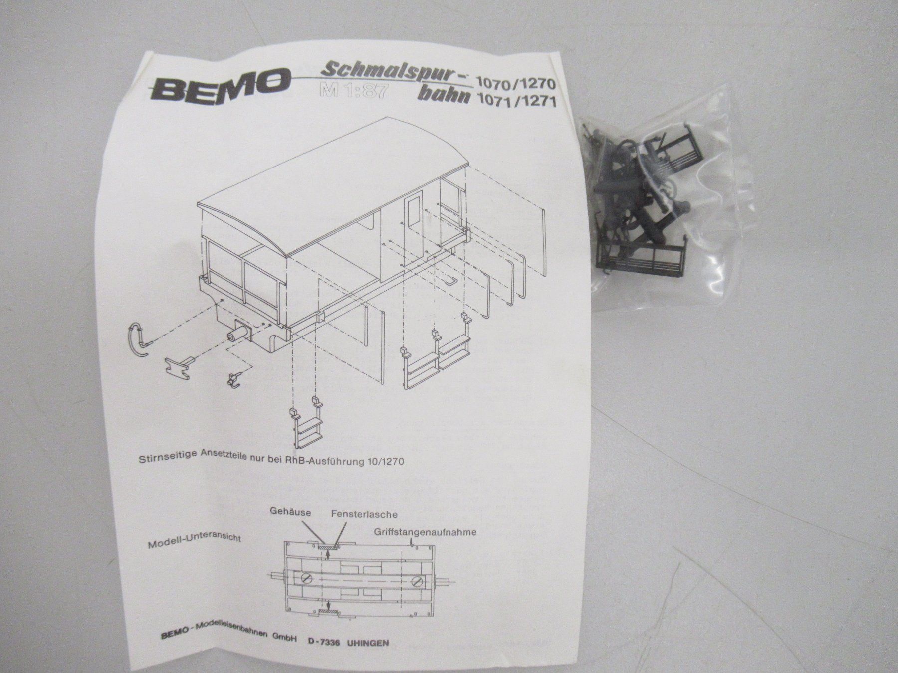 Bemo Modellini di ferrovie: Bemo H0m 1270 Rhätische Bahn RhB Traktor E-Lok Te 2/2 DC – Usato da Basel venduto da mhmarken 2