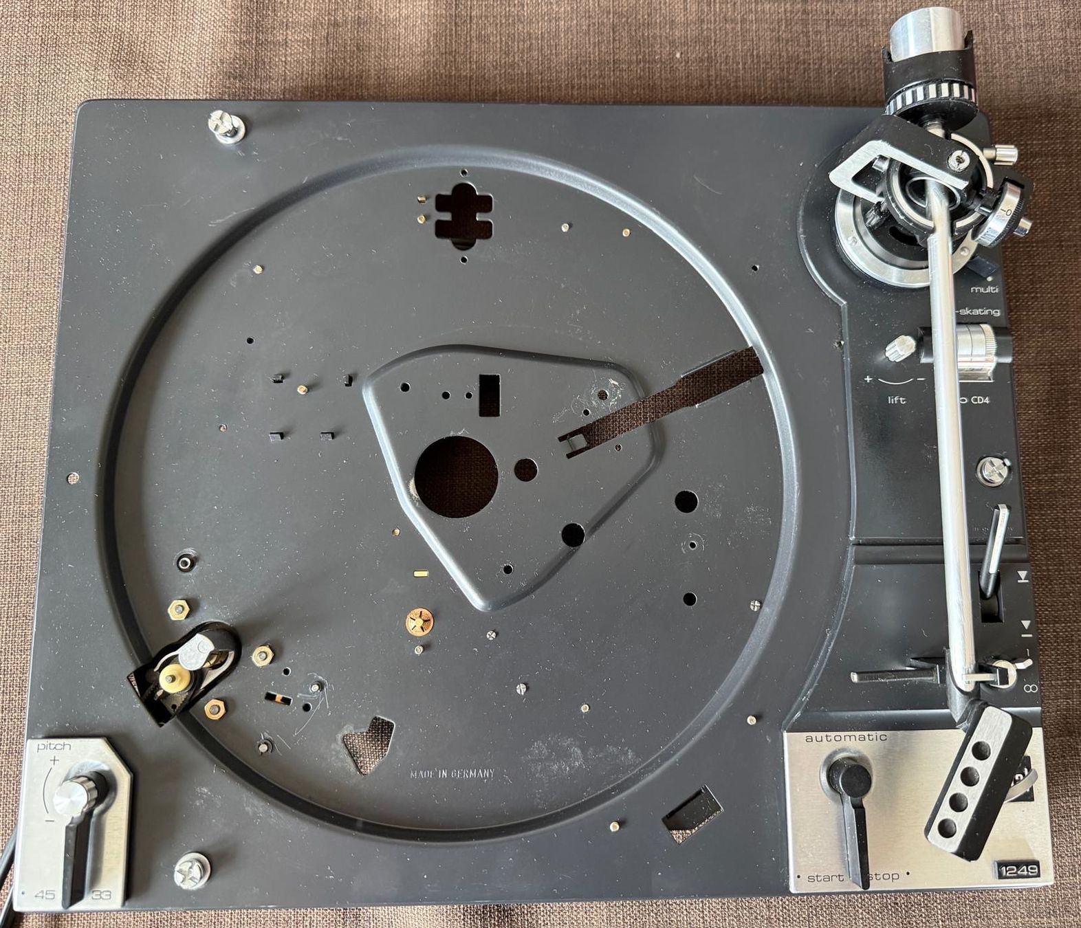 Dual Giradischi: Plateau de base Dual 1249 – Usato da Genève venduto da Buens4